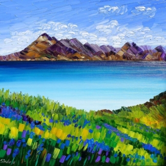 Image of Black Cuillins and Wildflowers, Skye by Sheila Fowler